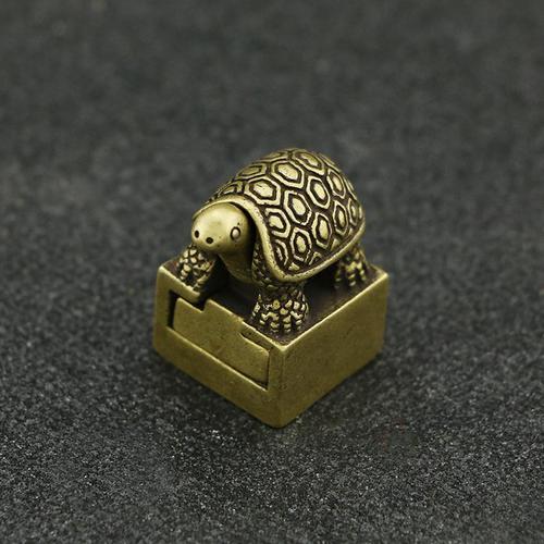 古玩古董铜印章仿古汉代龟钮铜印章子母乌龟印套章私章闲章收藏品