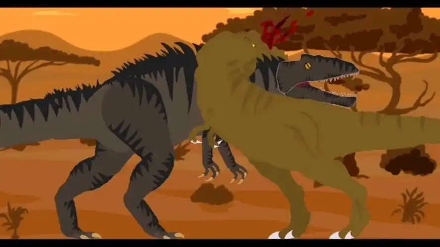 霸王龙大战南方巨兽龙