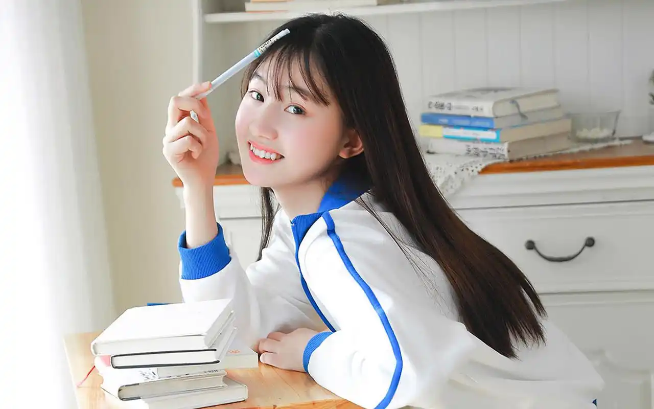 校服美女学生妹高清桌面壁纸图片