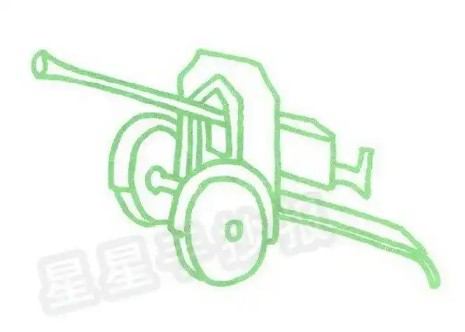 重机枪简笔画