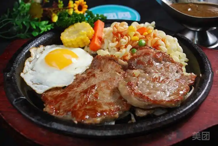 铁板儿童牛排图片