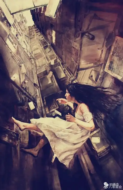 《漂浮的人》 120x160cm