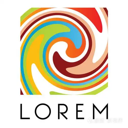抽象矢量标志模板程式化的旋风