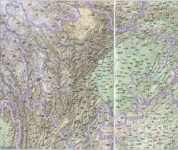地图库 地图 四川 >> 四川地势地图  分国地图 | 分省地图 | 政区地图