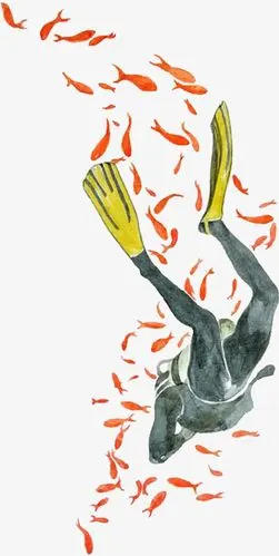 搜图123提供独家原创手绘潜水员下载,此素材图片已被下载13次,被收藏2