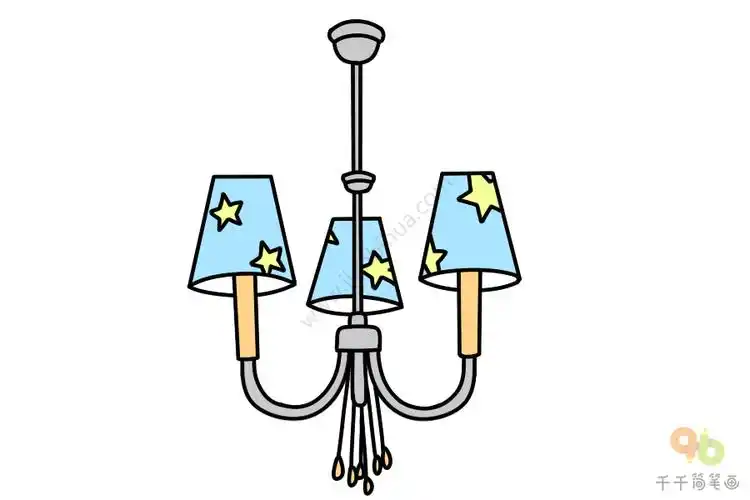 吊灯简笔画图片教程