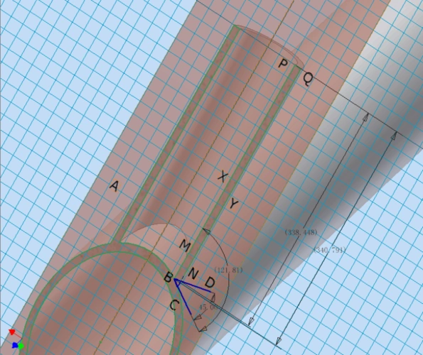 马鞍口坡口线展开图绘制程序