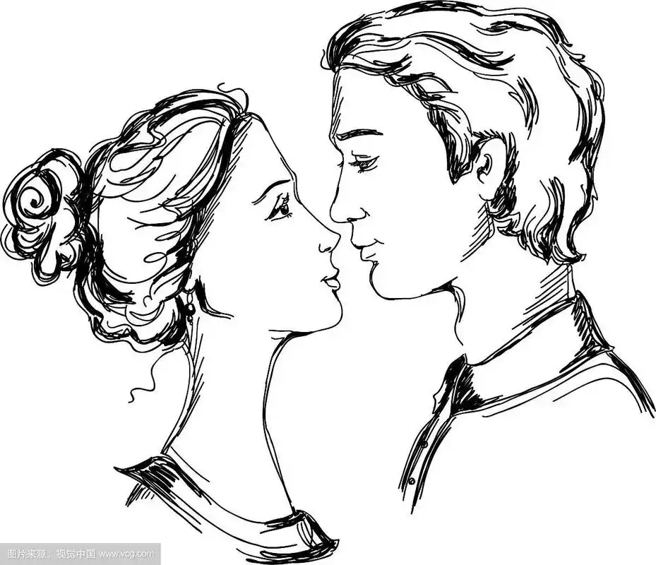 情侣素描