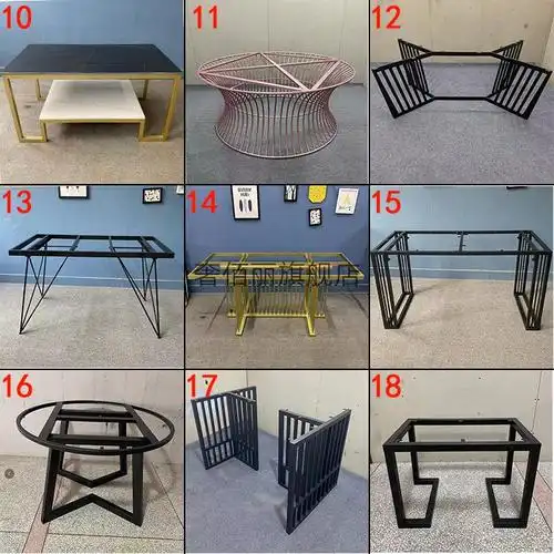 茶几支架不秀钢不锈钢大理石岩板桌腿桌脚支架铁艺茶几底座餐桌腿架