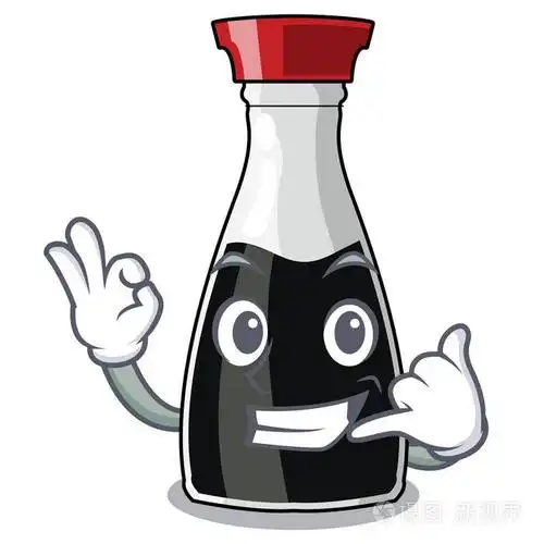 叫我酱油隔离在吉祥物矢量插图上