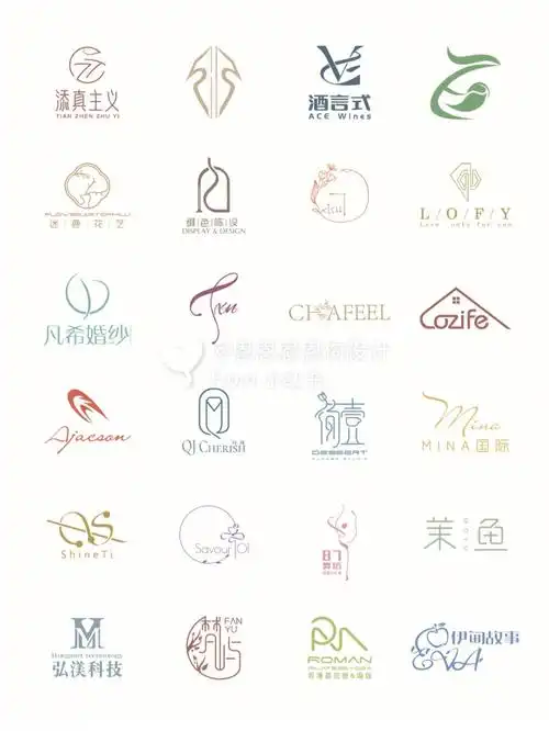 简约款logo设计丨线条感不饱和色高级风标志