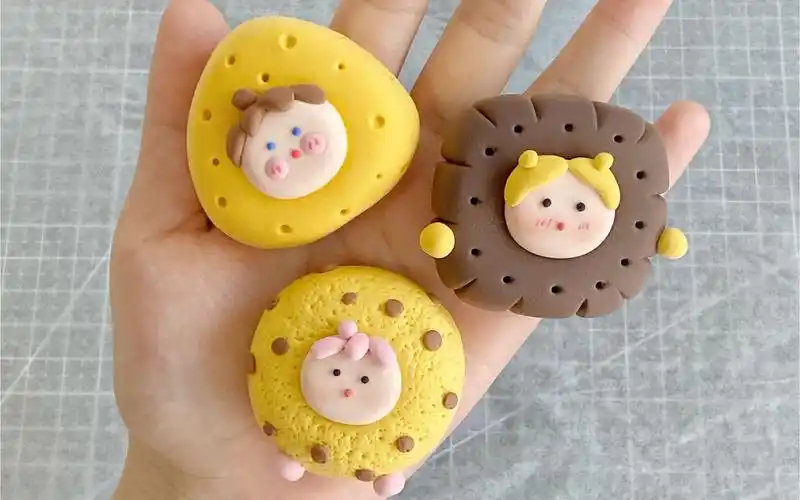 超轻粘土教程&粘土曲奇饼干