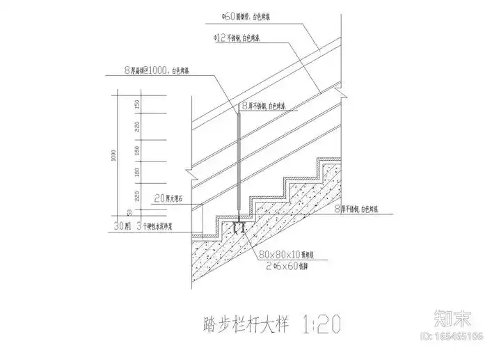 多种类楼梯样式节点详图施工图下载【id:165465106】