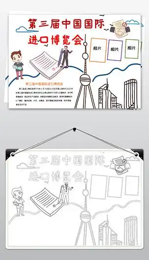 原创word简单好看中国国际进口博览会小报版权可商用