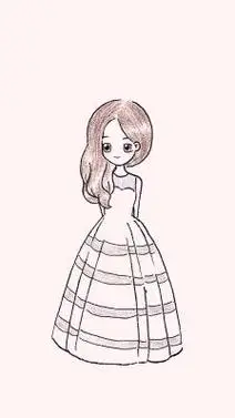 我心中的女神简笔画