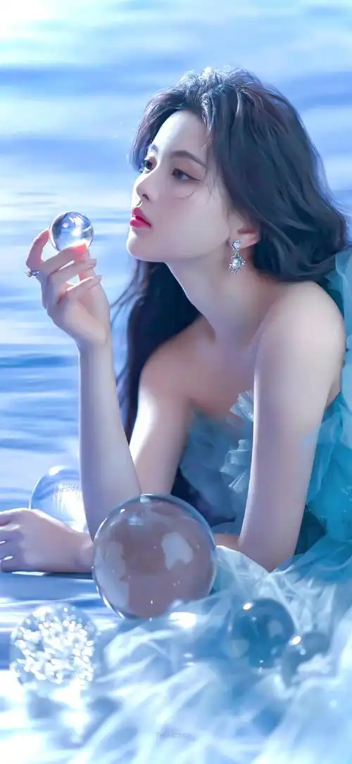 杨超越谧蓝水晶球大片