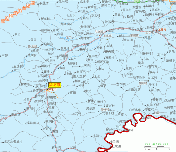 中国地图全图各省 吉林地图 延边地图 和龙地图 > 和龙市地图高清版