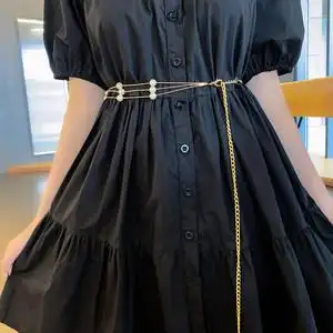 香风弹力松紧珍珠腰链女装饰连衣裙配裙子甜美时尚潮流腰带已售3￥12