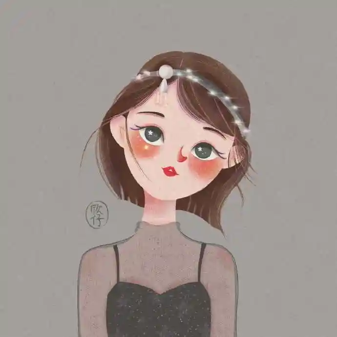 婚纱系列女子头像大全,婚纱女孩插画图片集