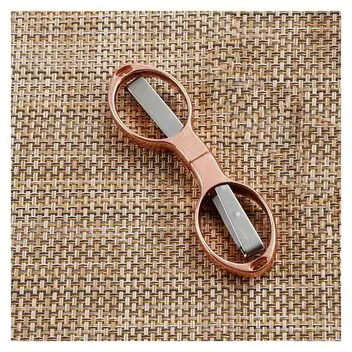 玫瑰金色折叠剪刀3把折叠小剪刀剪铅皮鱼线大力马便携旅行剪刀不锈钢