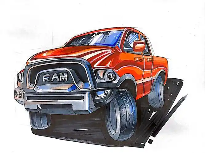 工业设计马克笔手绘汽车