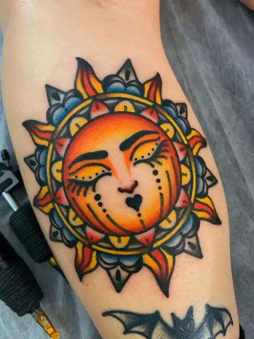 oldschool纹身太阳