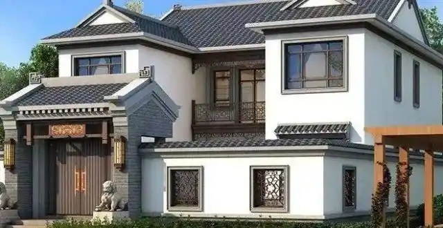 3套造价50万左右的自建中式合院别墅,这样的别墅建在农村才叫有面子!