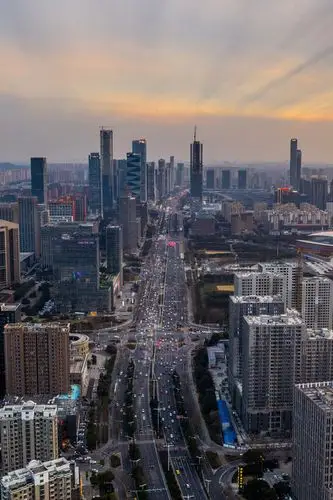 南京河西金鹰天地的新年灯光 - 汗牛识途中