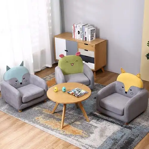 儿童沙发座椅闪电客家用阅读角布艺宝宝小沙发卡通懒人女孩可爱公主