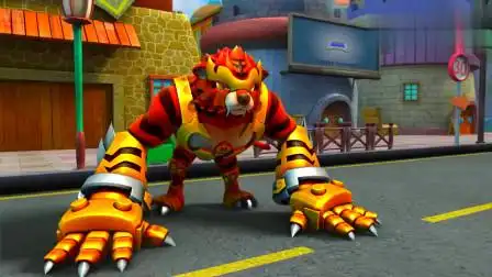 猪猪侠:铁拳虎转眼一看,立刻有了主意,这下厉害了!