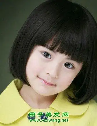 小女孩短发发型设计效果图(2)_儿童发型_西子美发网