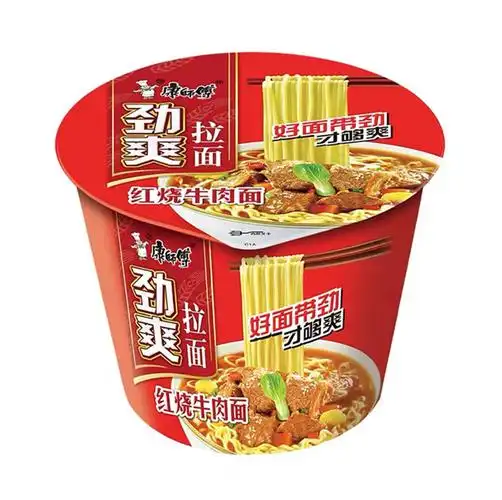 康师傅劲爽拉面香辣牛肉面 12桶整箱批发 询单议价