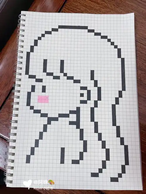 像素画临摹25小女孩