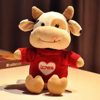 花样乐迪小牛玩偶牛年吉祥物毛绒玩具牛公仔可爱生肖牛2021年本命年