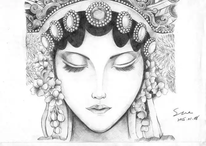 京剧旦角简笔画 京剧旦角简笔画全身