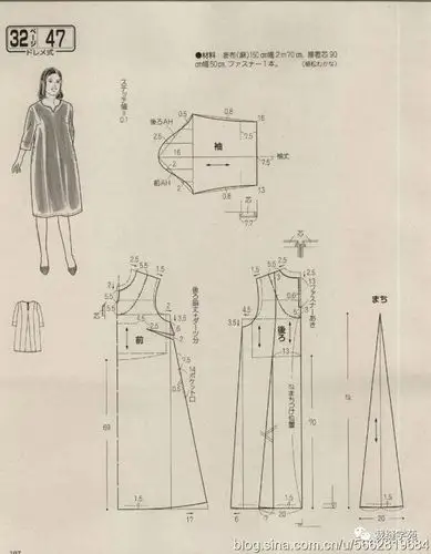 女士连衣裙裁剪图,各式各样