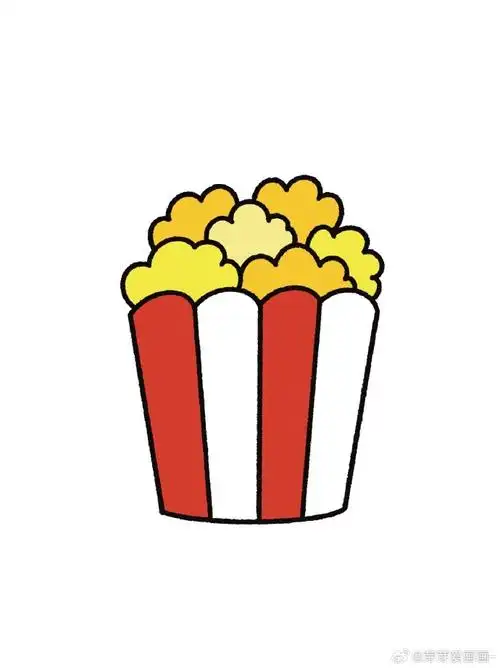 爆米花##简笔画教程##简笔画##画画##儿童简笔画##绘画素材