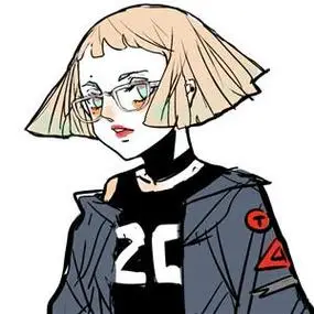 卡通短发眼镜女生微信头像 卡通头像图片大全 -【爱个性】