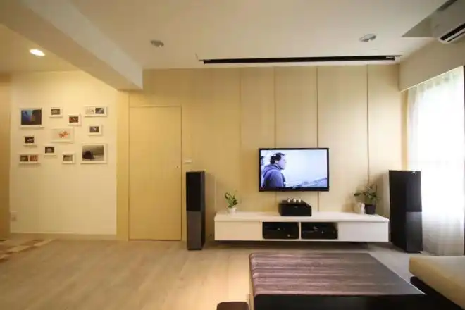 电视背景墙隐形门效果图