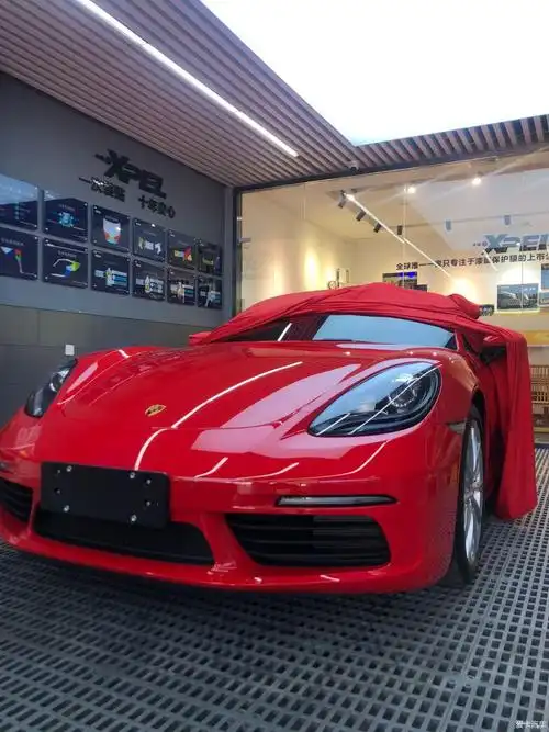 西安汽车贴膜-保时捷718红色隐形车衣改装案例