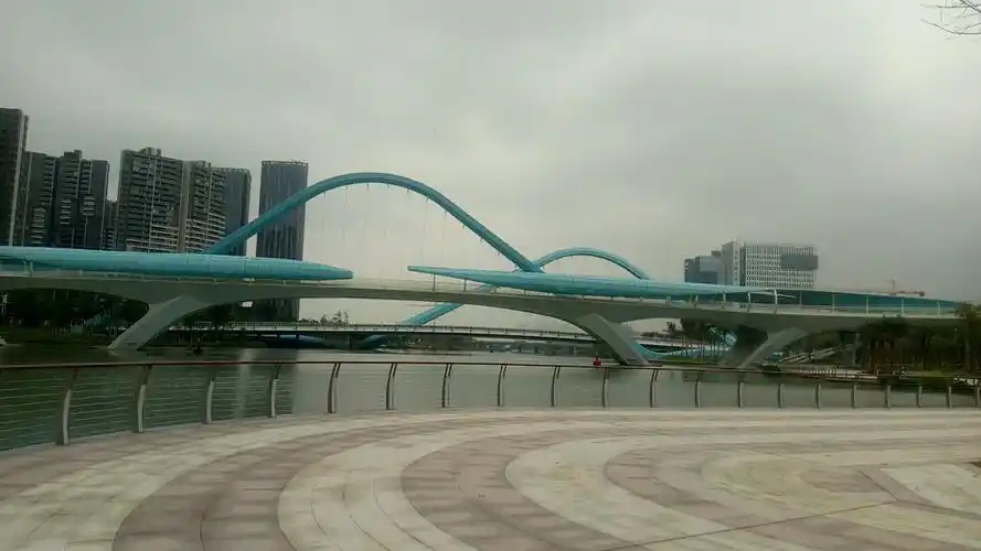 南沙蕉门河两岸风景,景色优雅宁静;令人舒坦自然自得,心旷神怡.