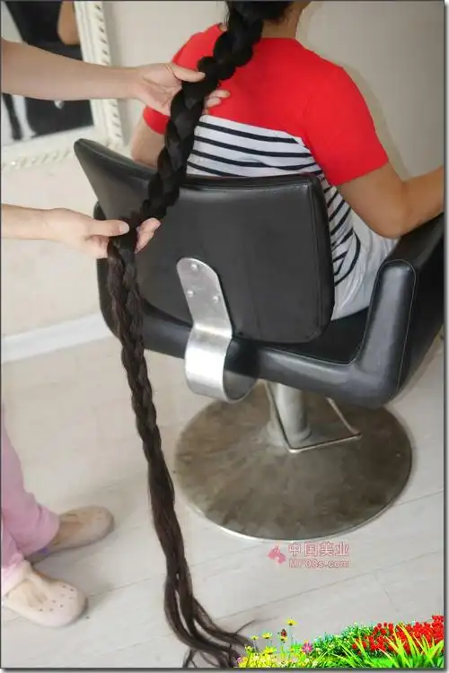 剪下女子伴随半辈子的超长长发-爱的边缘399#(9) 剪发_中国长发