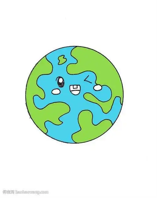 画法地球怎么画地球简笔画漂亮卡通地球简笔画轻松学地球简笔画地球