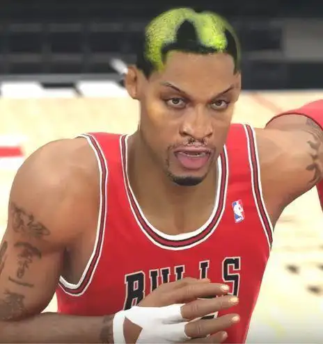 从1996年至今大虫丹尼斯罗德曼在nba系列游戏中的形象变化