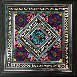 苗族工艺品刺绣 绣花布广西少数民族服装衣帽花边 壮族苗族绣花衣领