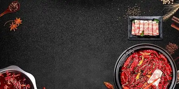 中华美食麻辣香锅火锅背景素材