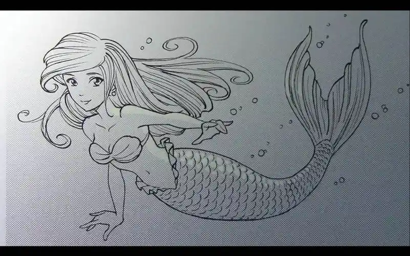 画美人鱼 画美人鱼简笔画最简单最漂亮