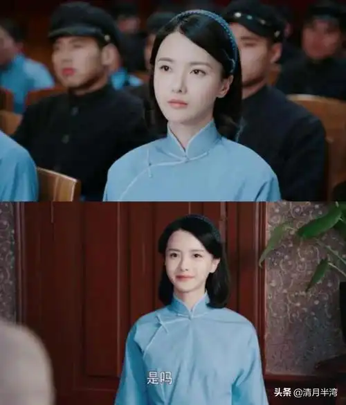 蒋勤勤年轻时是什么脸型(女星民国学生造型)(6)