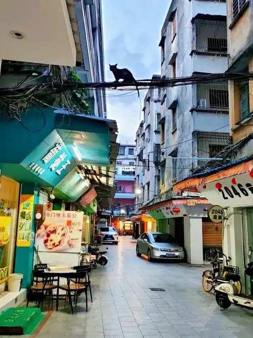 东莞虎门的小巷子傍晚景色不错找亮点