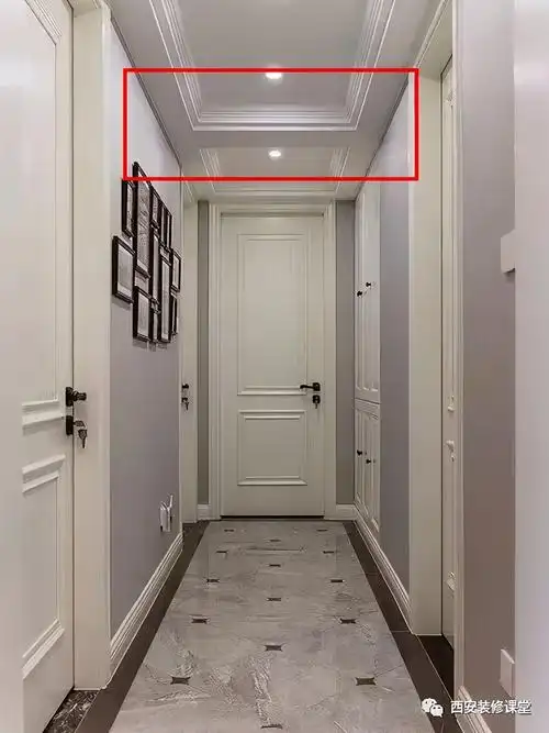 《门厅过道与玄关》,今天看看如果过道有大梁非常突兀,怎么吊顶更好